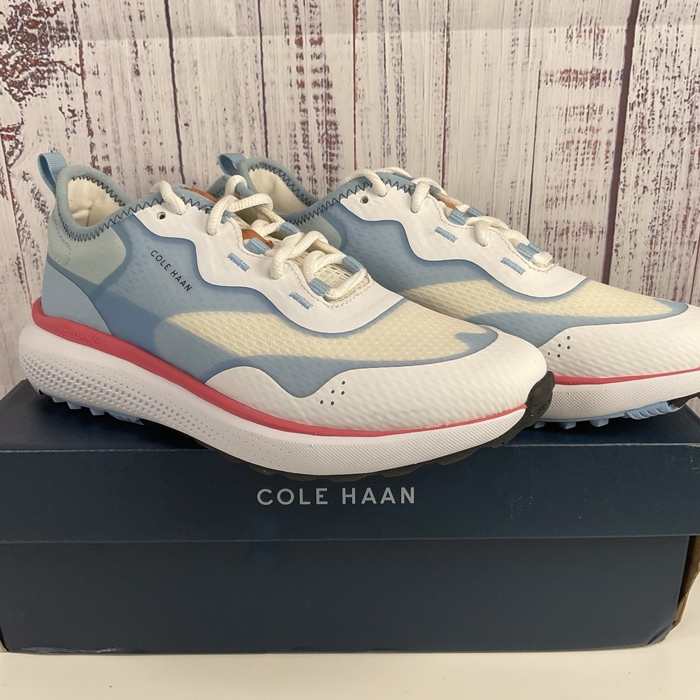 Cole Haan Zer0Grand ZG Fairway Women's Golf Shoes Size 6 B White/Blue New